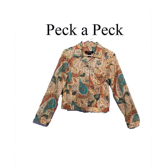 NWT Peck A Peck Multi Color Short Blazer - Picture 3 of 9